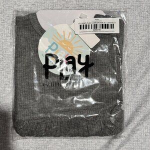 Little Sleepies Heather Charcoal Ribbed Twirl Dress w/ Bodysuit - NWT, Size 3-6M